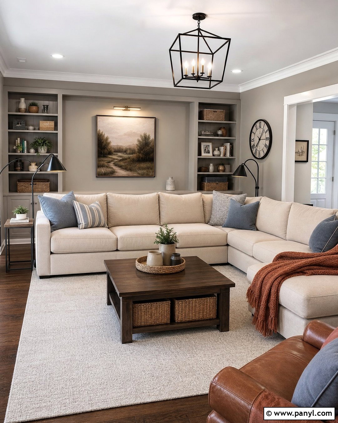 Soft Greige Family Room Walls - 25 Room Wall Paint Colors
