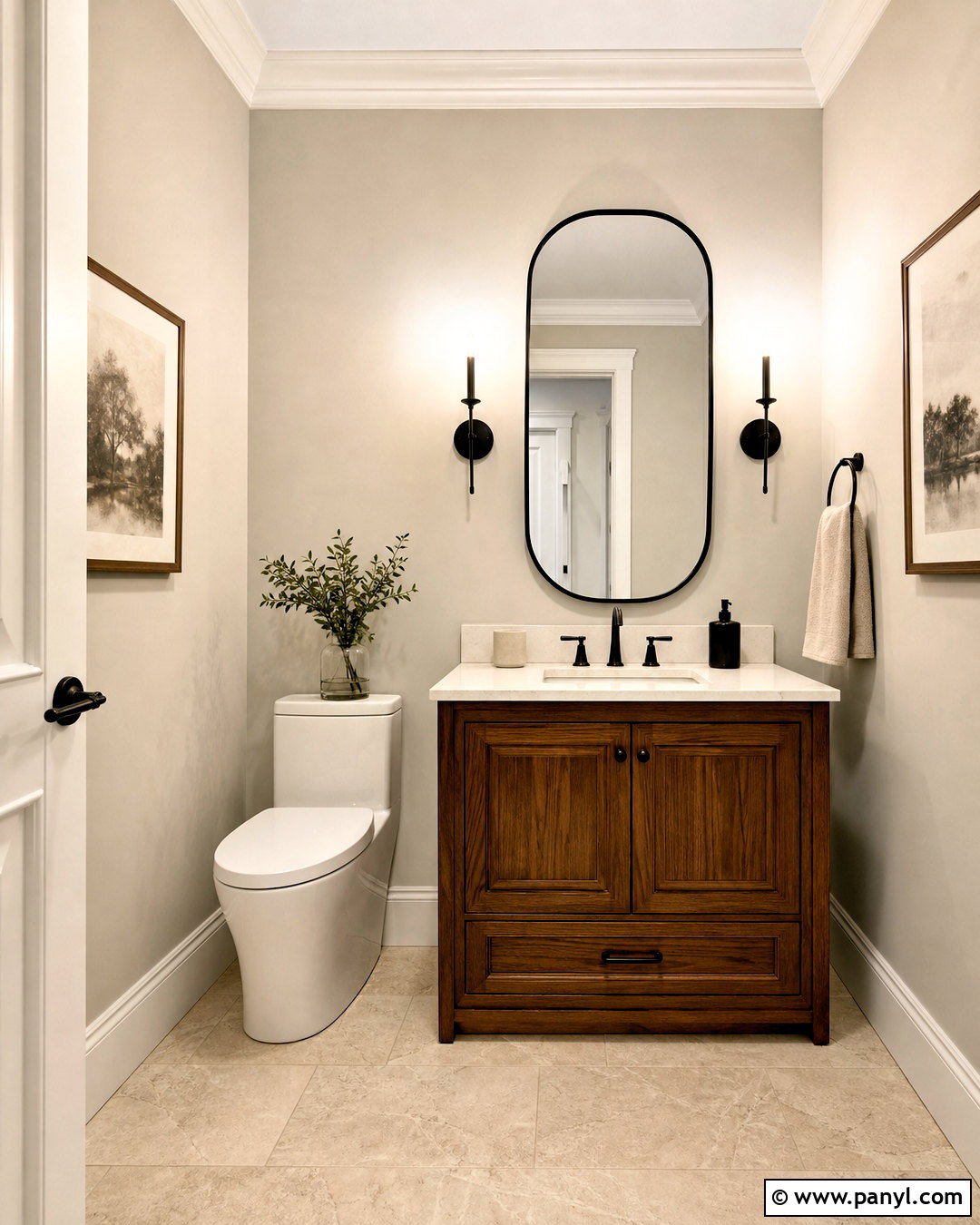 Soft Greige Half Bath - 20 half bath paint colors