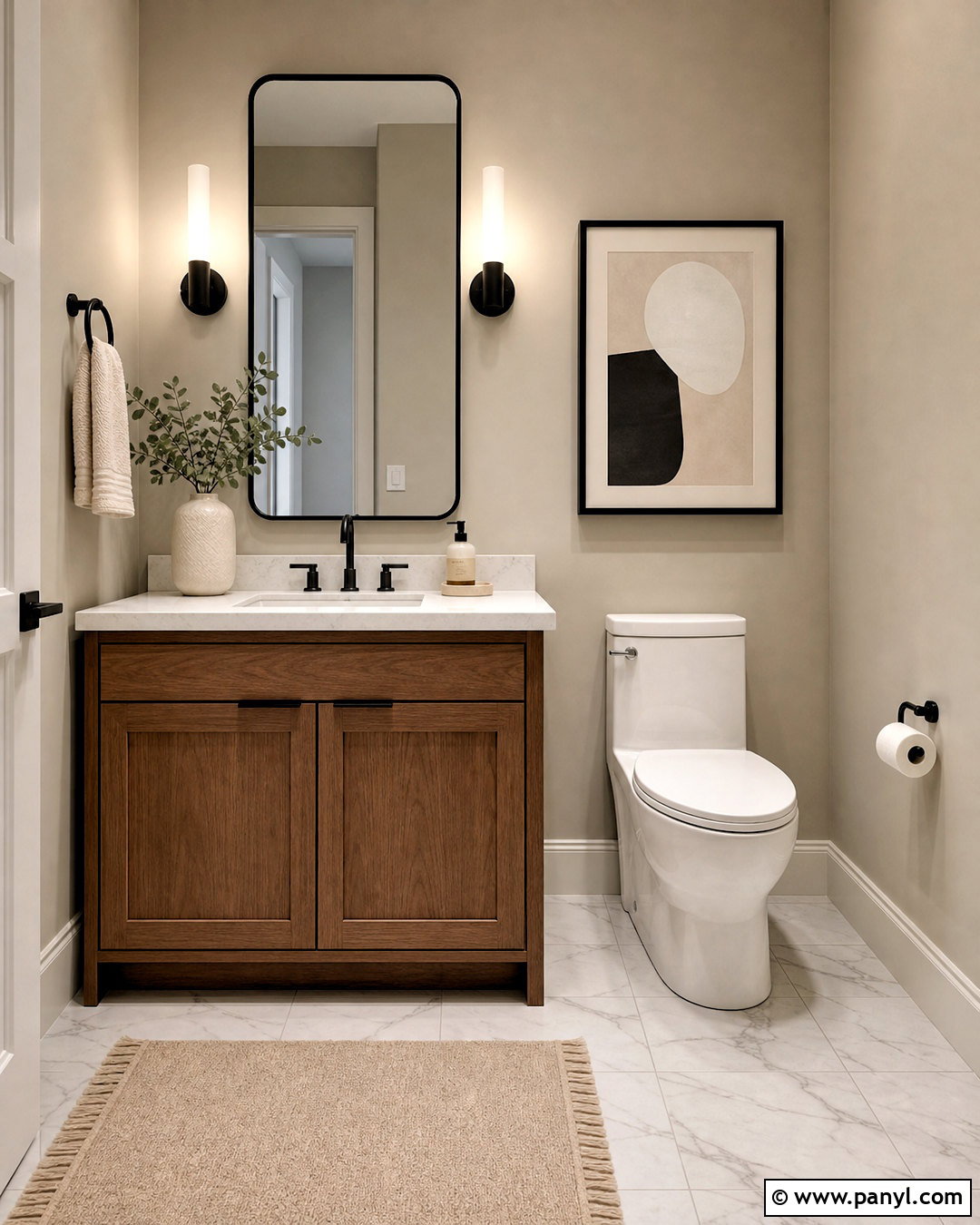 Soft Greige Half Bathroom - 20 half bathroom paint ideas