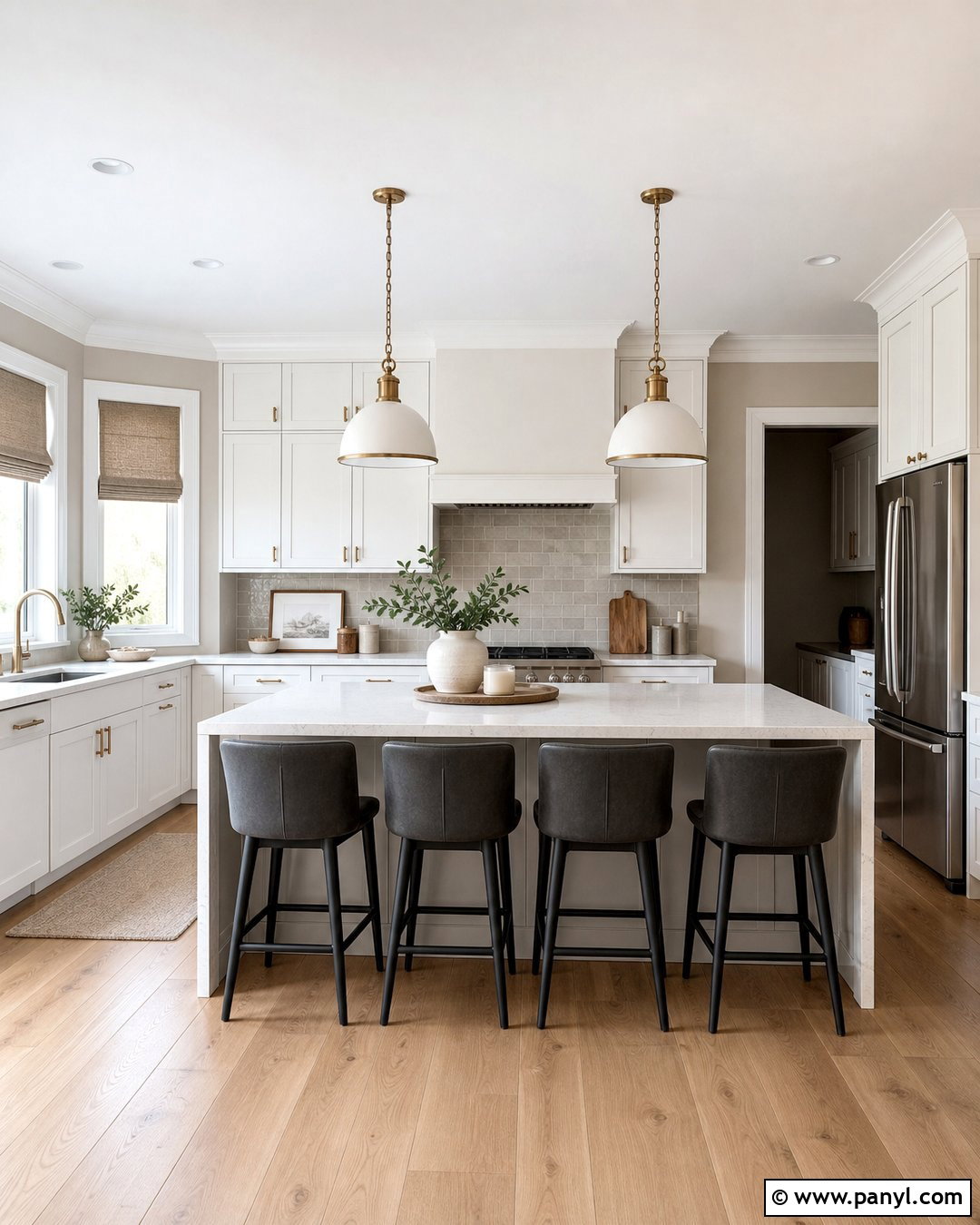 Soft Greige Kitchen Walls - 30 White Kitchen Wall Color Ideas