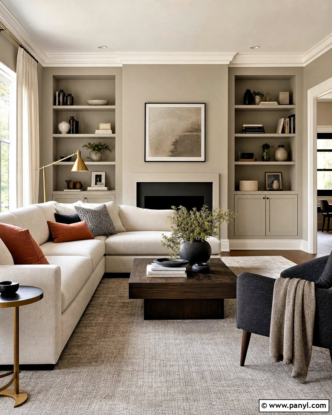 Soft Greige Living Room - 20 modern living room paint color ideas