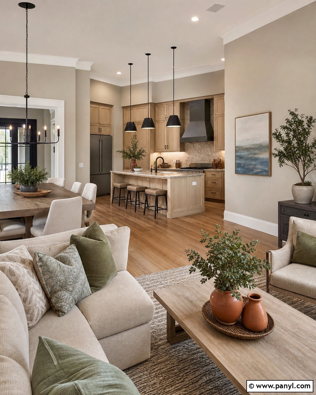 Soft Greige Open Floor Plan Wall Color - 25 Home Interior Wall Colors