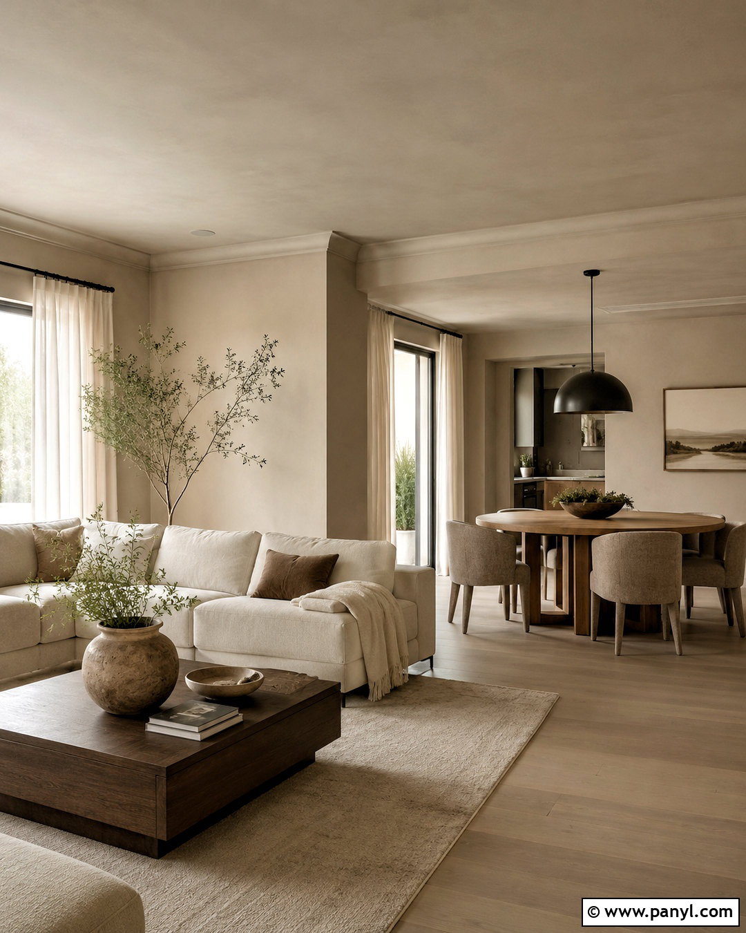 Soft Greige Open Plan Ceiling And Walls - 20 ceiling painted same color as walls