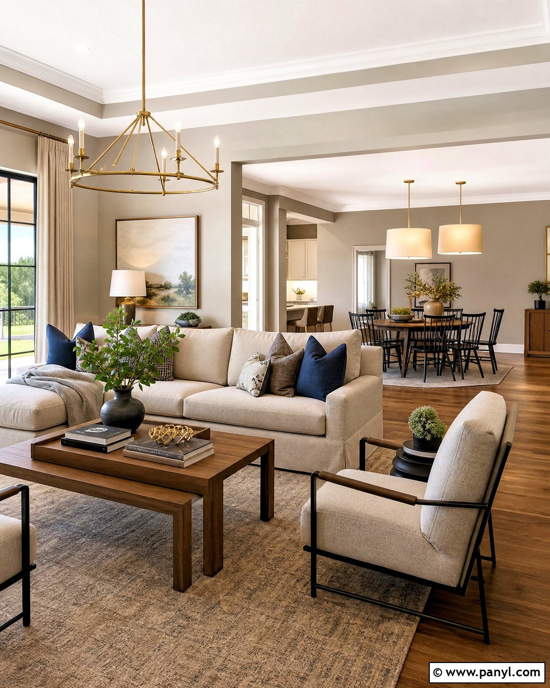 Soft Greige Open Plan Paint - 20 interior paint ideas