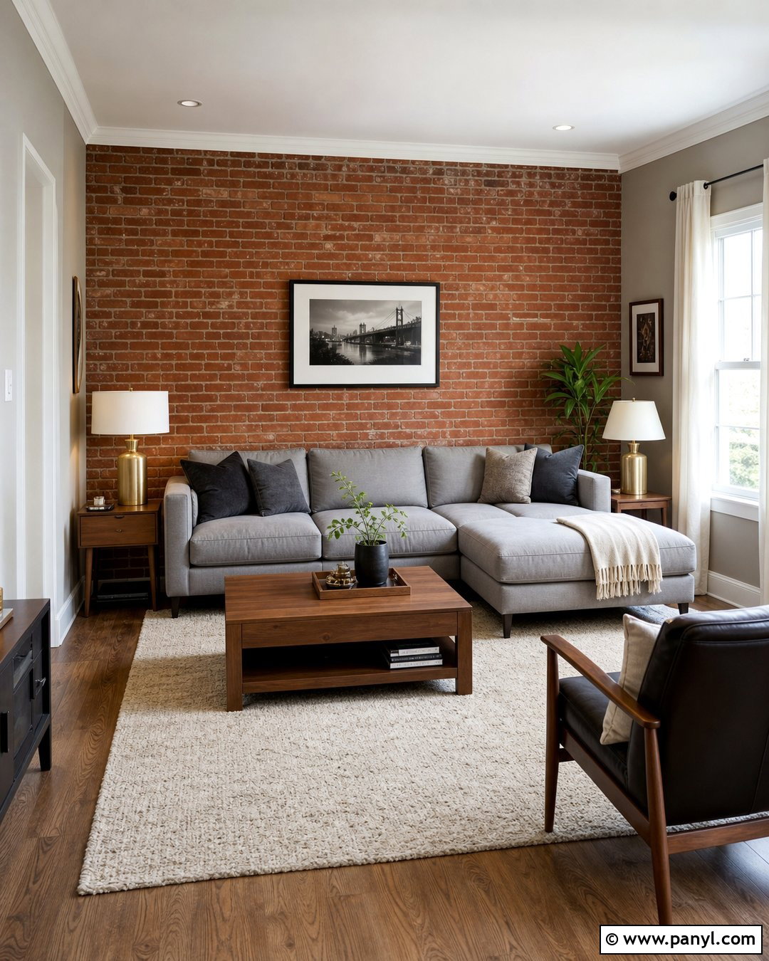 Soft Greige Paint With Brick Wall - 20 Brick Wall Paint Matching Ideas