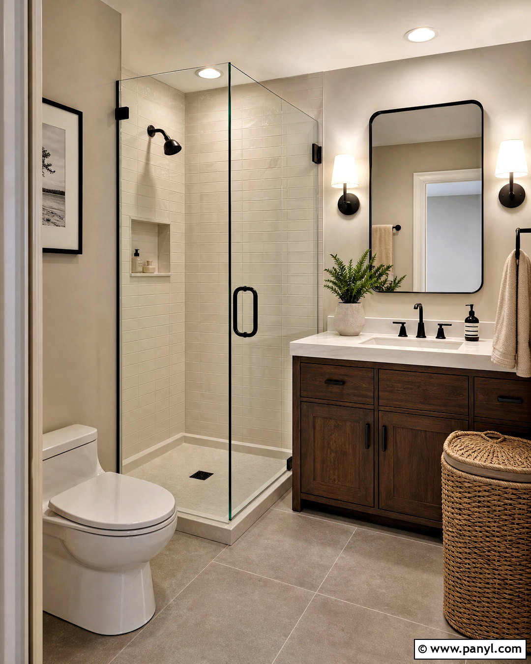 Soft Greige Small Bathroom - 20 bathroom color ideas for small bathrooms