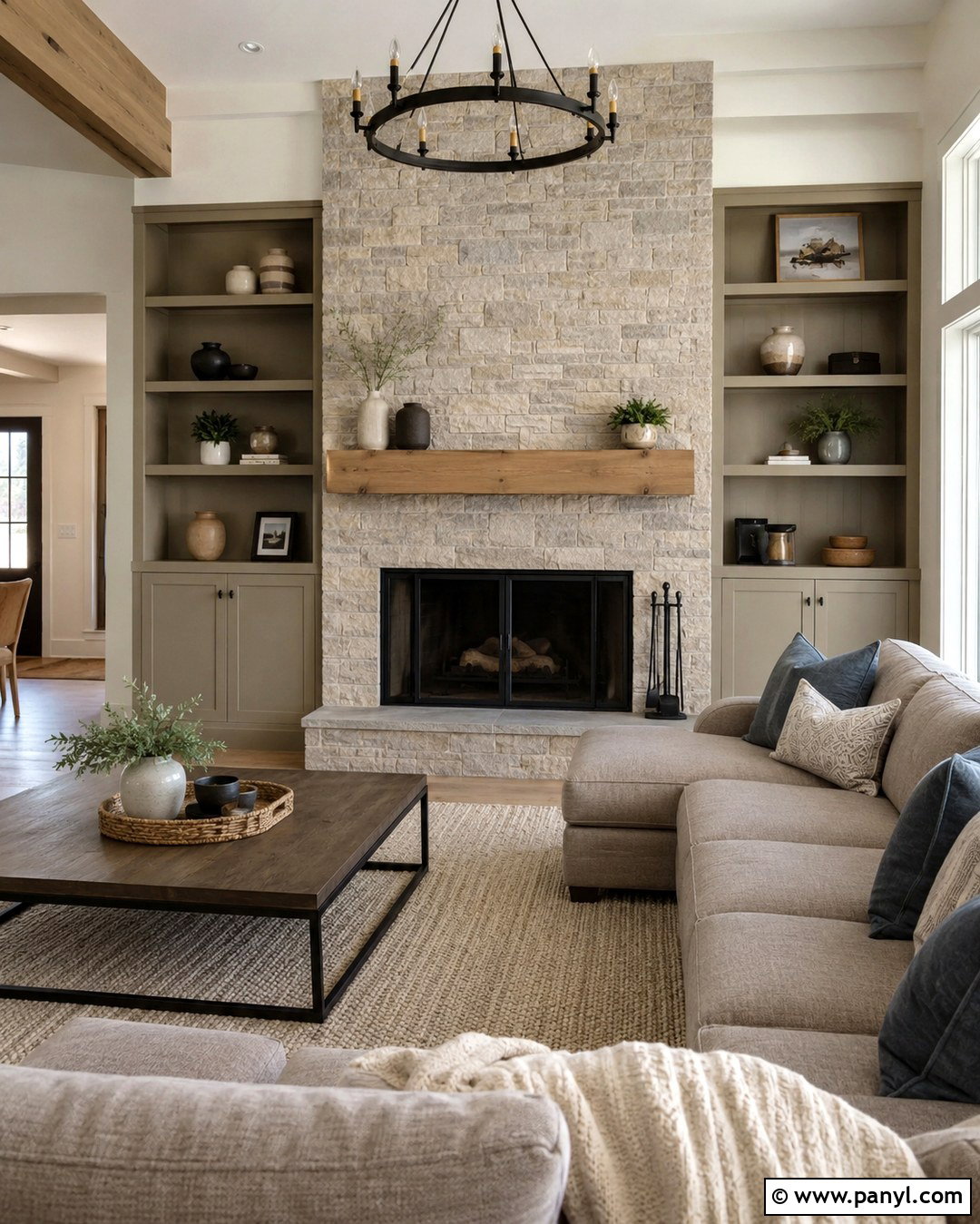 Soft Greige Stone Fireplace Accent Wall - 20 Stone Fireplace Accent Wall Paint Colors