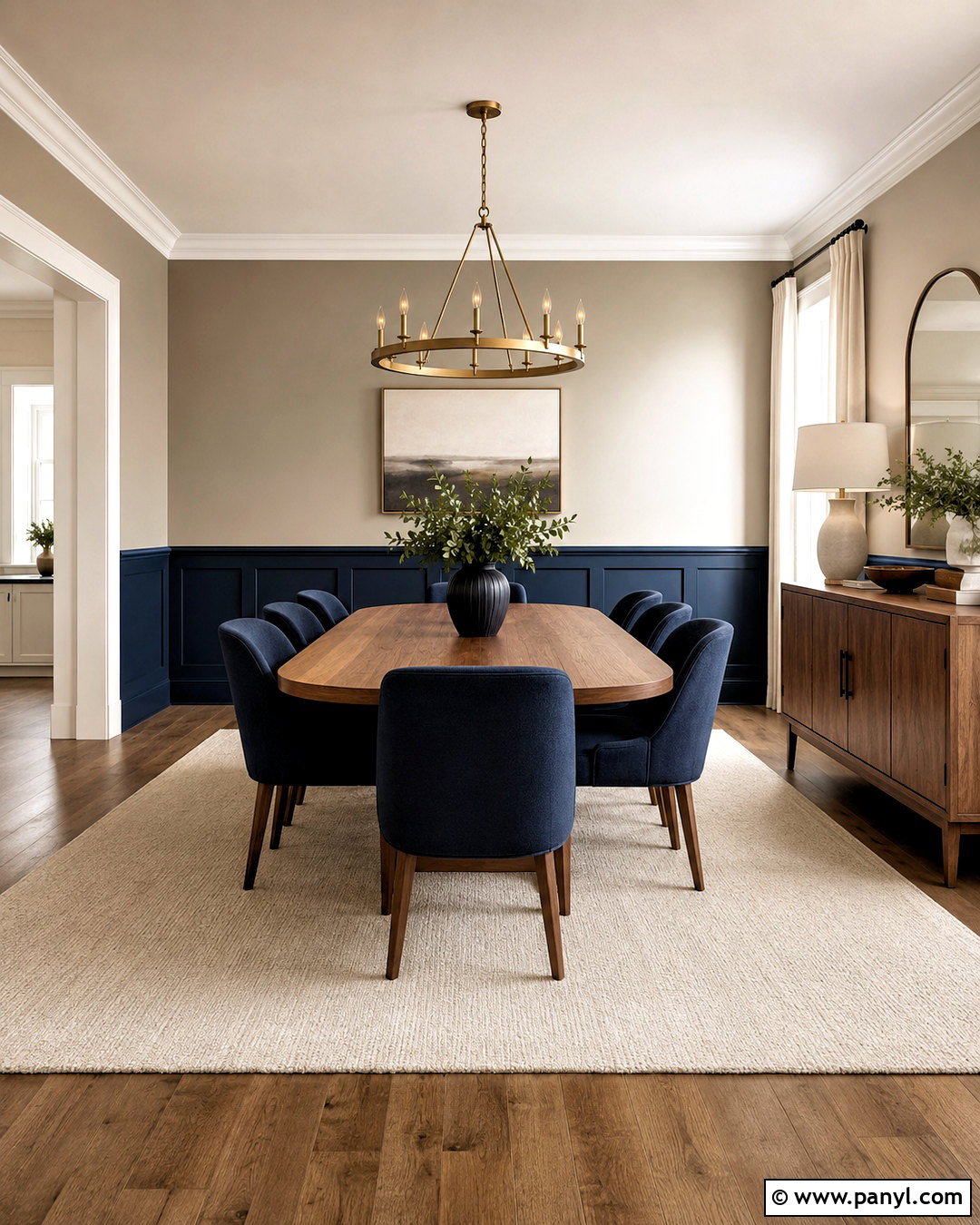 Soft Greige Walls With Navy Blue - 20 Wall Colors That Go With Navy Blue Ideas