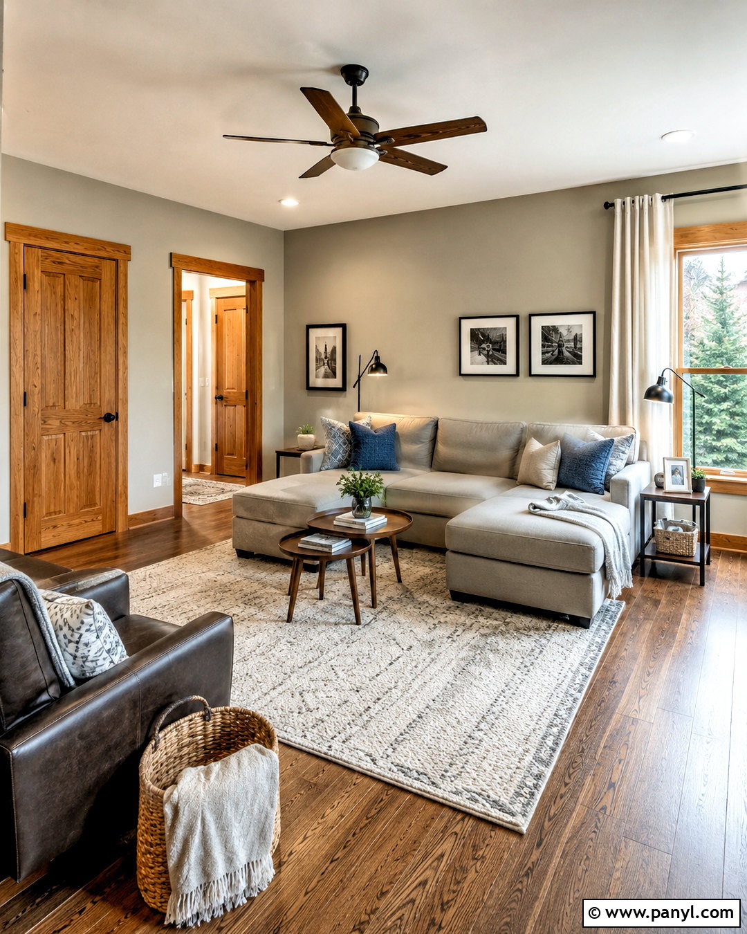 Soft Greige Walls With Oak Trim - 20 oak trim updating ideas