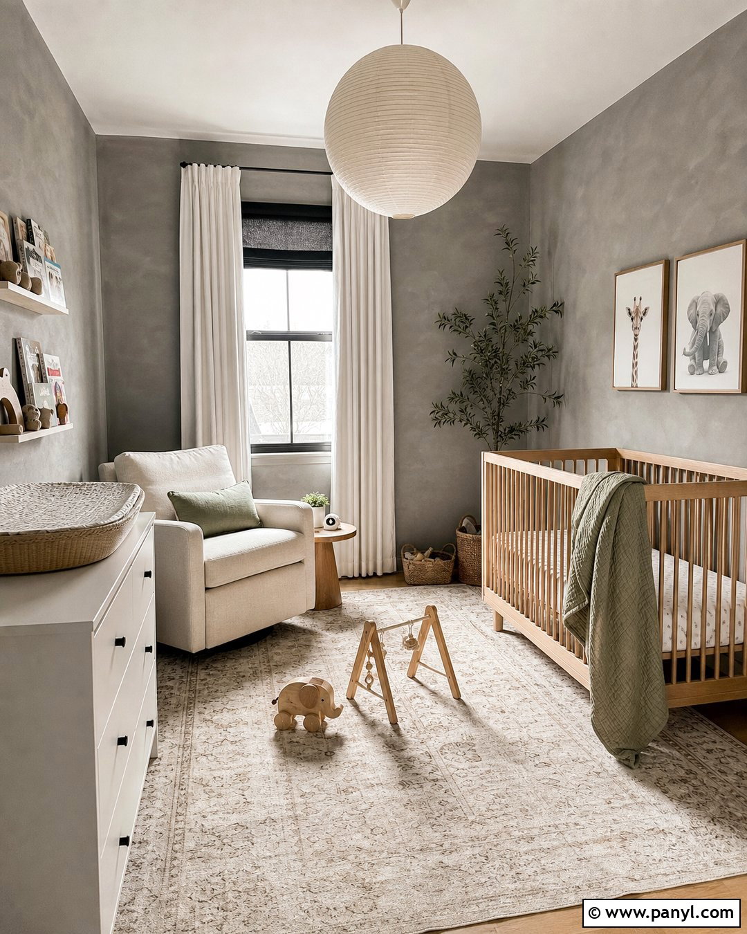 Soft Grey Limewash Nursery - 25 Limewash Grey Wall Ideas