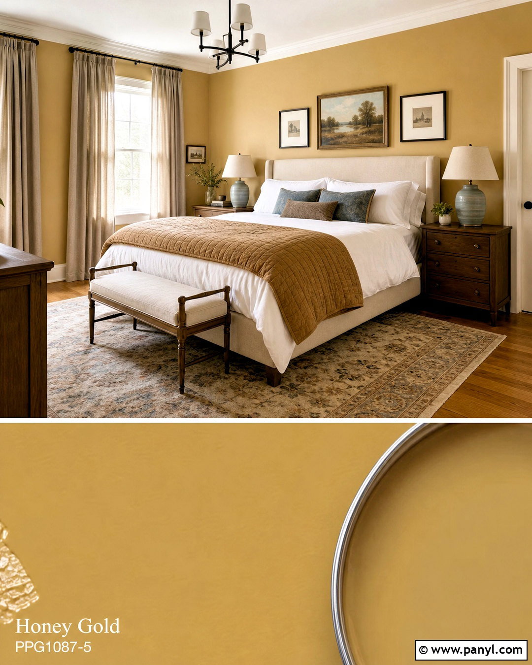 Soft Honey Gold Paint for Bedroom Walls - 20 gold paint colors for walls