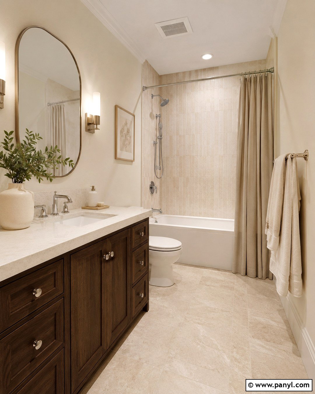 Soft Ivory Bathroom - 20 Pale Bathroom Colors