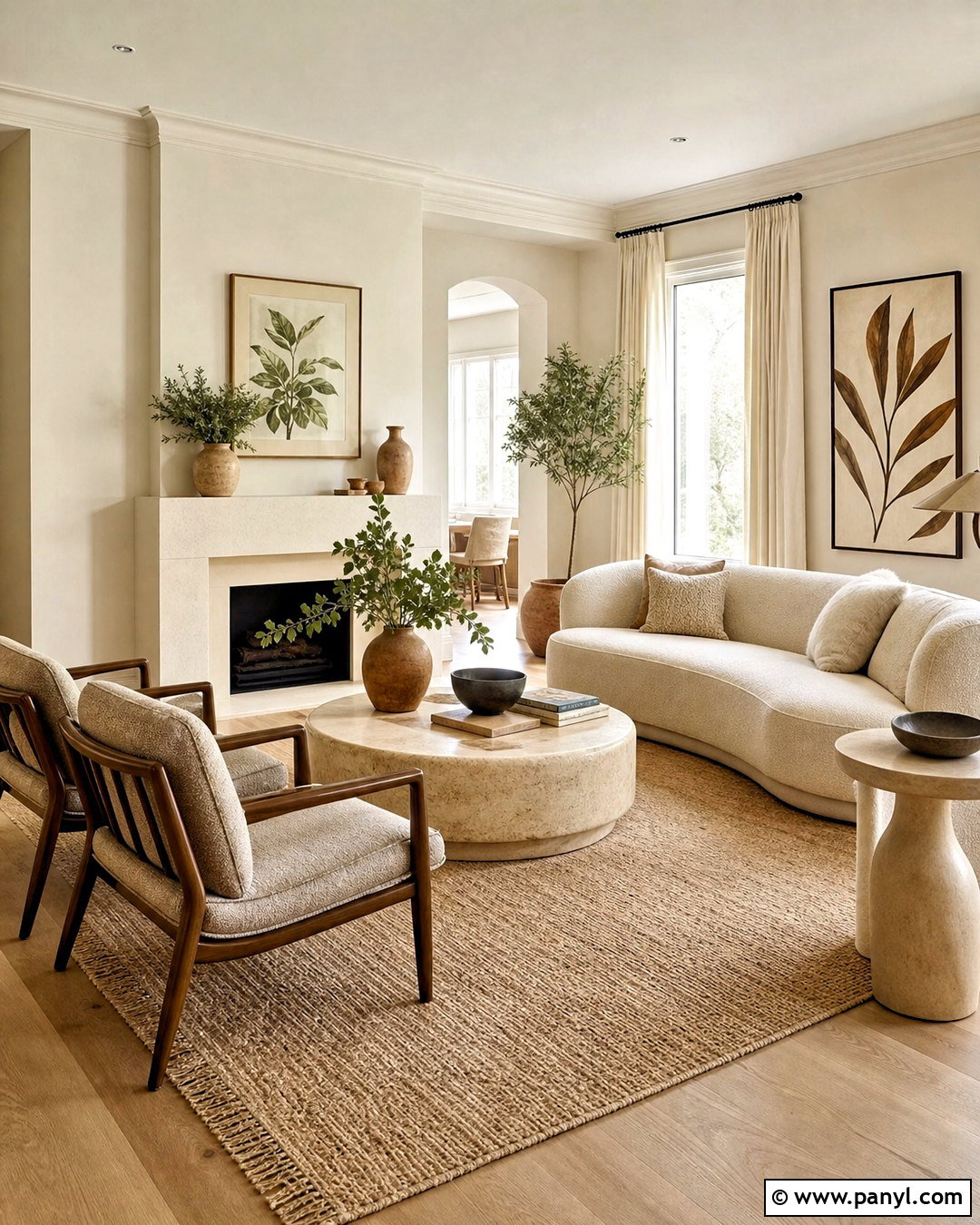 Soft Ivory Living Room - 20 neutral living room paint color ideas