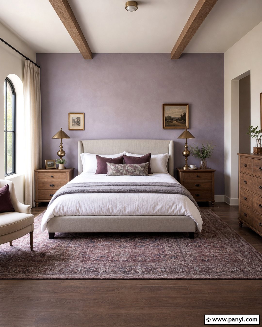 Soft Lavender Accent Wall - 35 accent wall color ideas