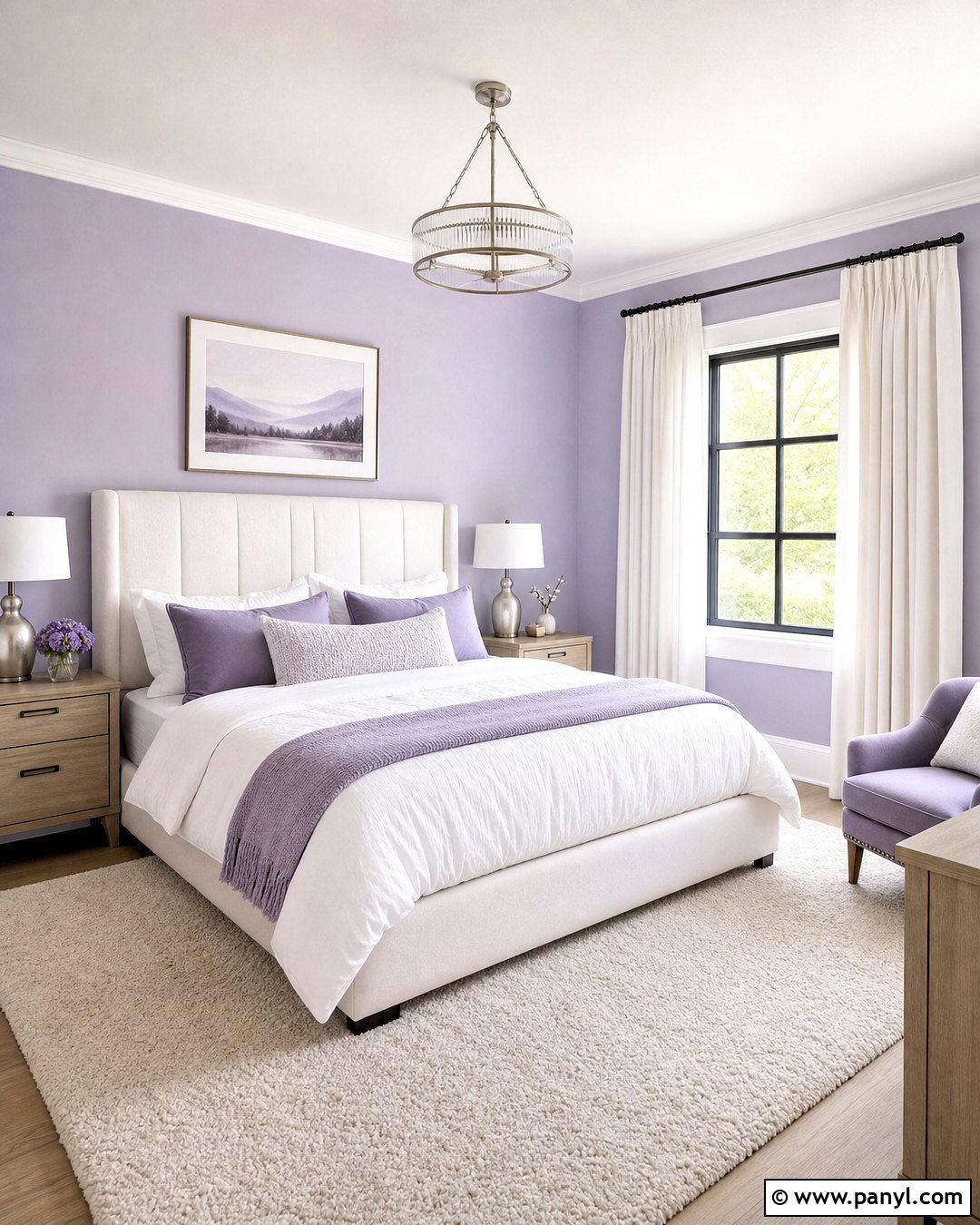 Soft Lavender And White Bedroom - 20 violet room ideas bedrooms