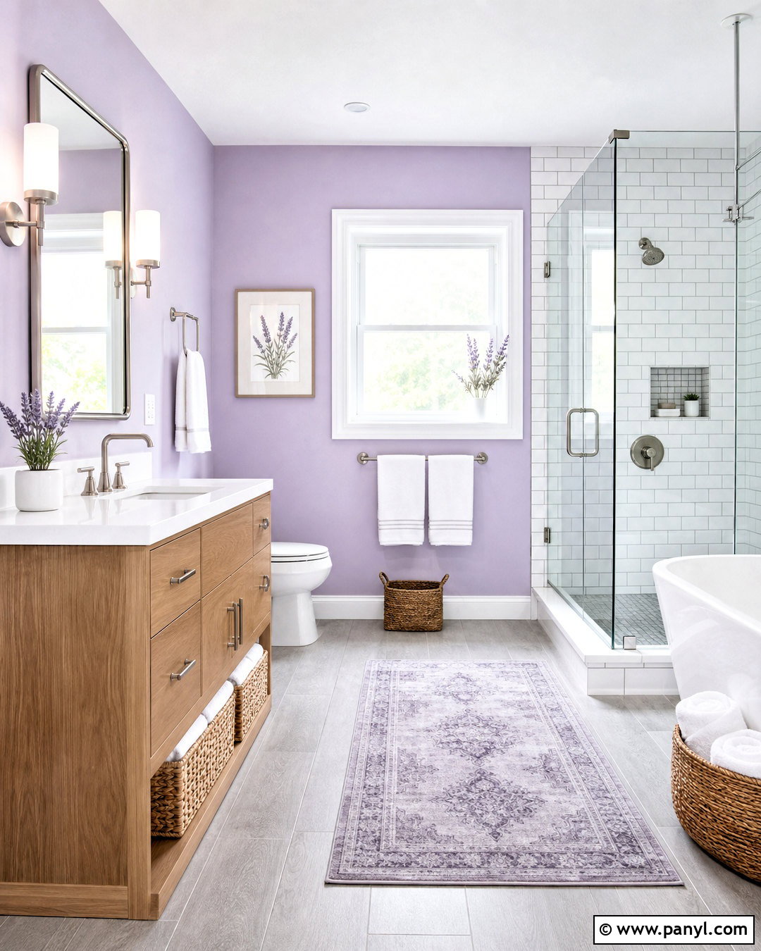 Soft Lavender Bathroom - 20 purple bathroom ideas