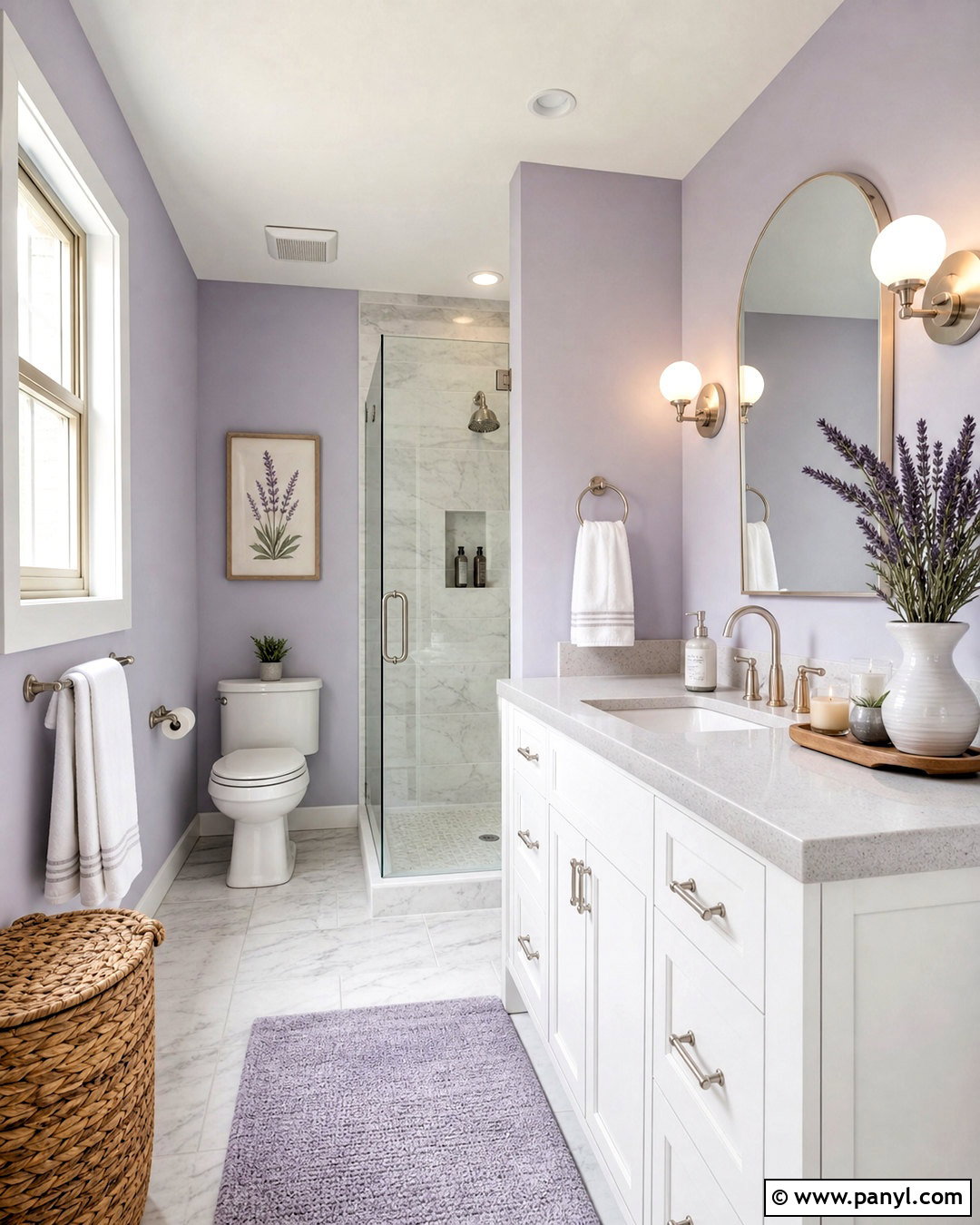 Soft Lavender Bathroom - 20 bathroom paint colors