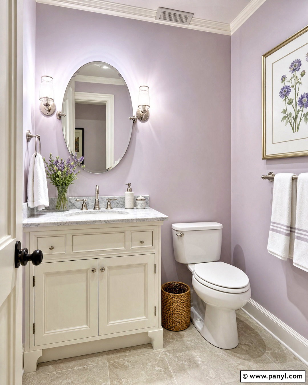 Soft Lavender Half Bath - 20 half bath paint colors