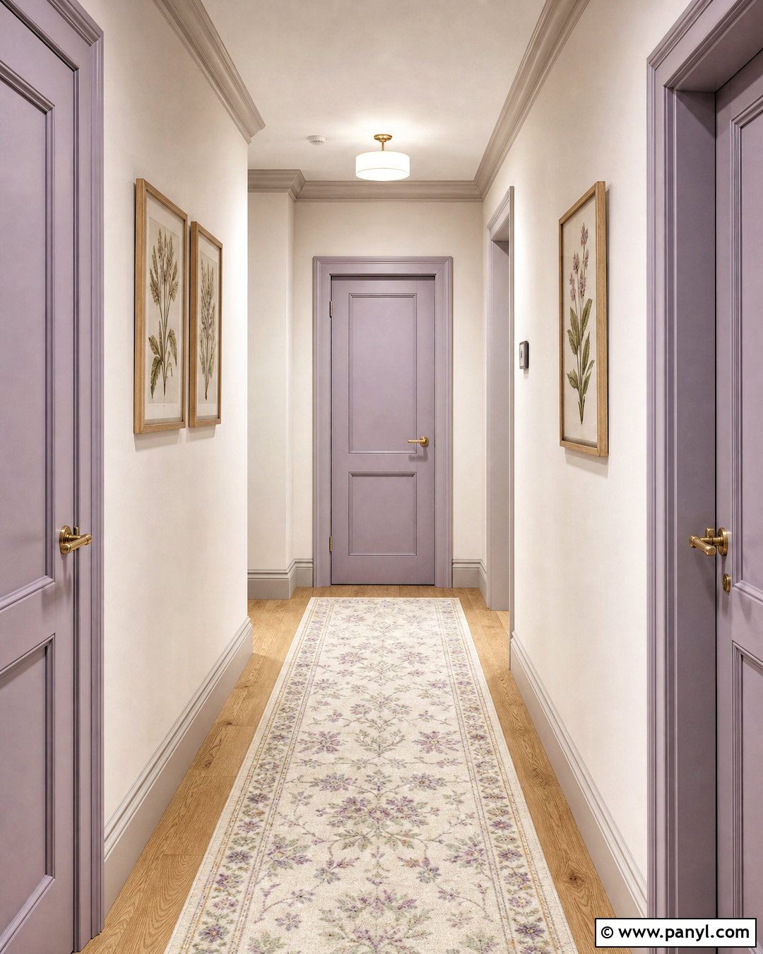 Soft Lavender Hallway Doors - 20 hallway door colors