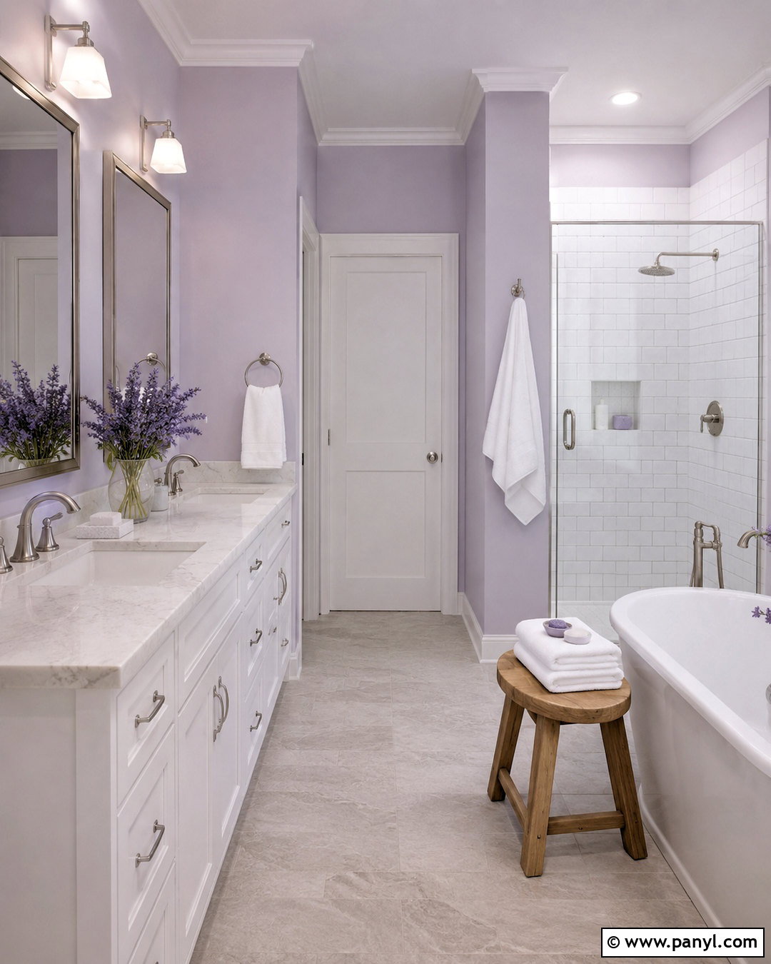 Soft Lavender Master Bath - 20 master bath paint colors