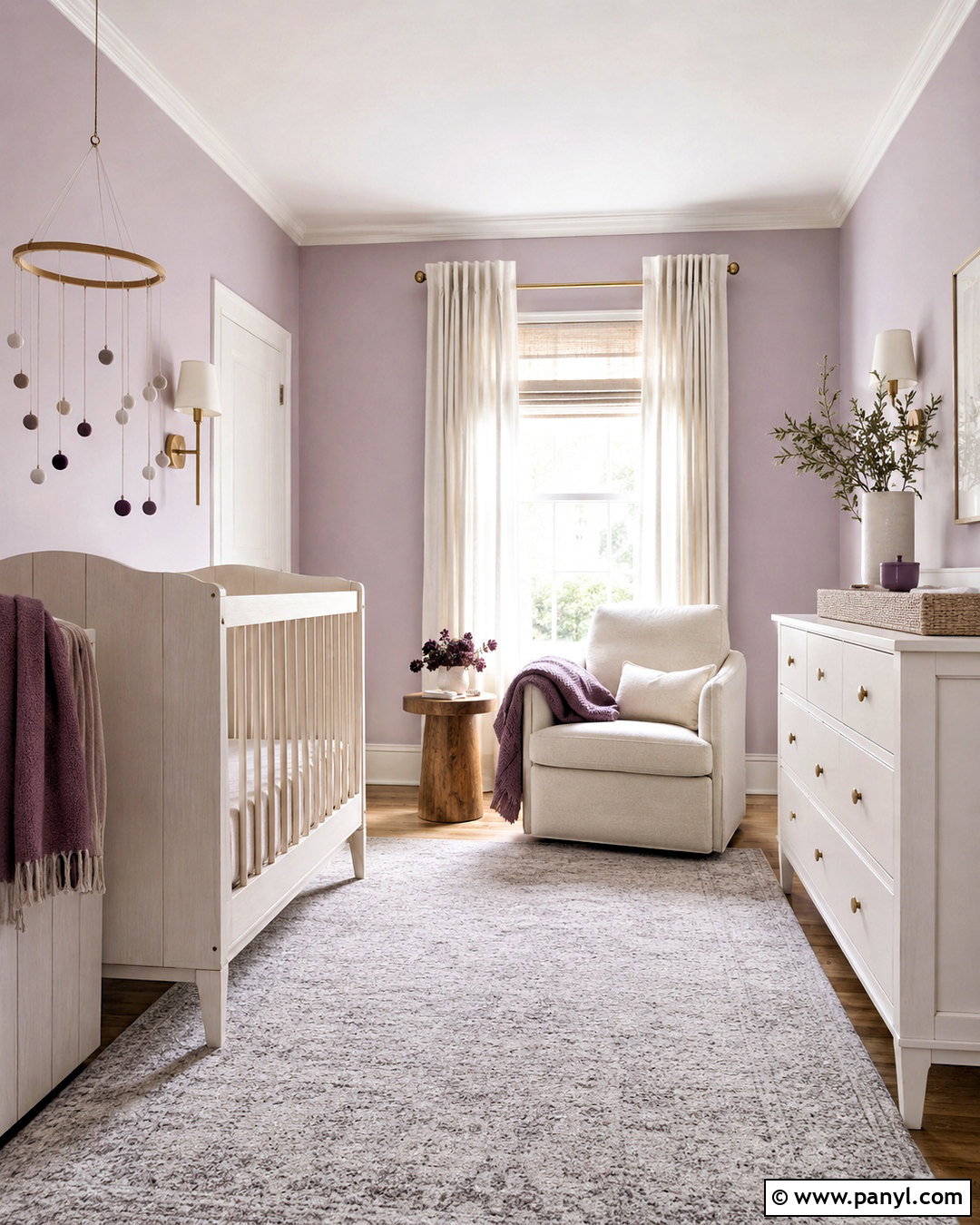 Soft Lavender Nursery - 20 nursery room colors