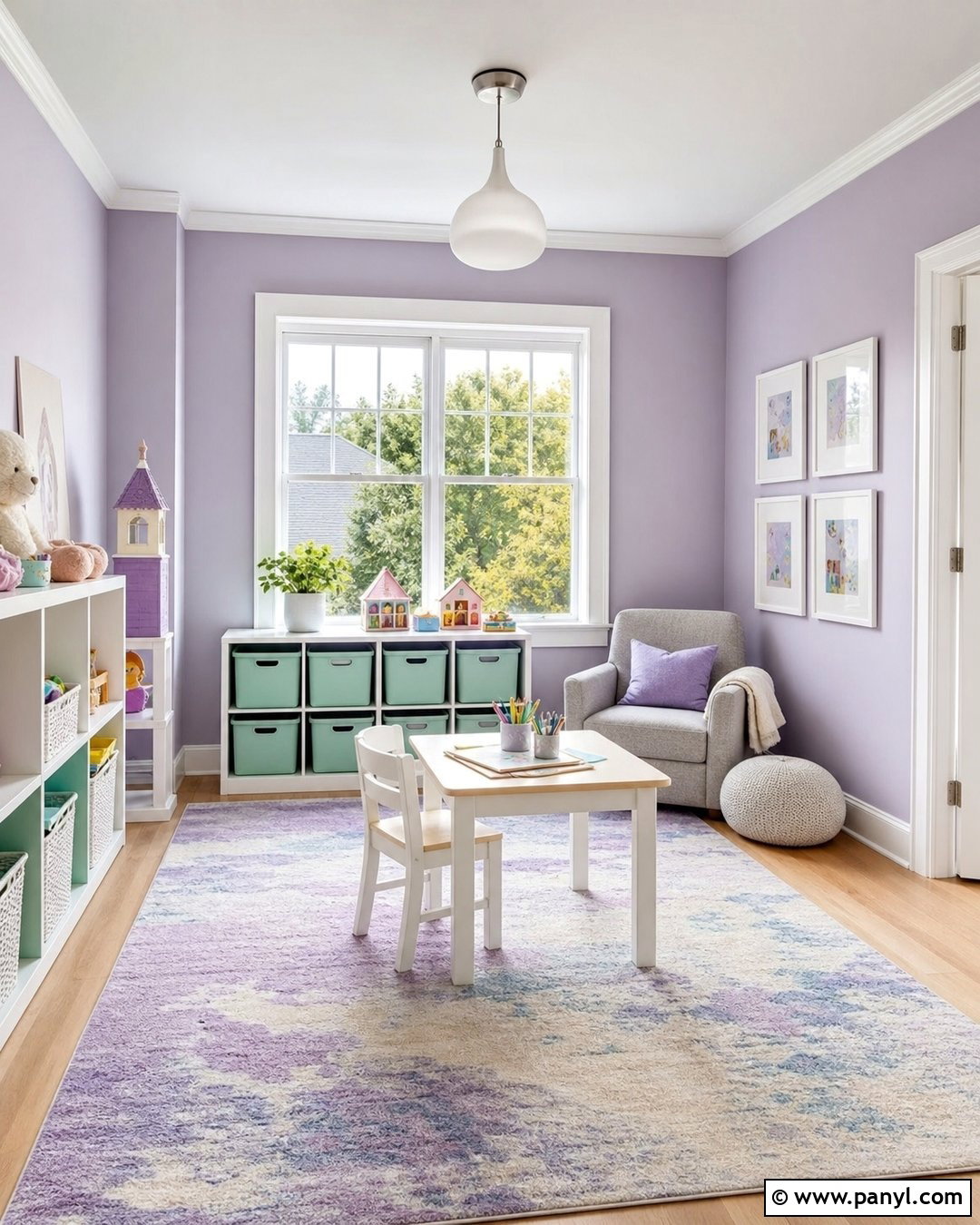 Soft Lavender Playroom Wall Color - 35 playroom wall colors