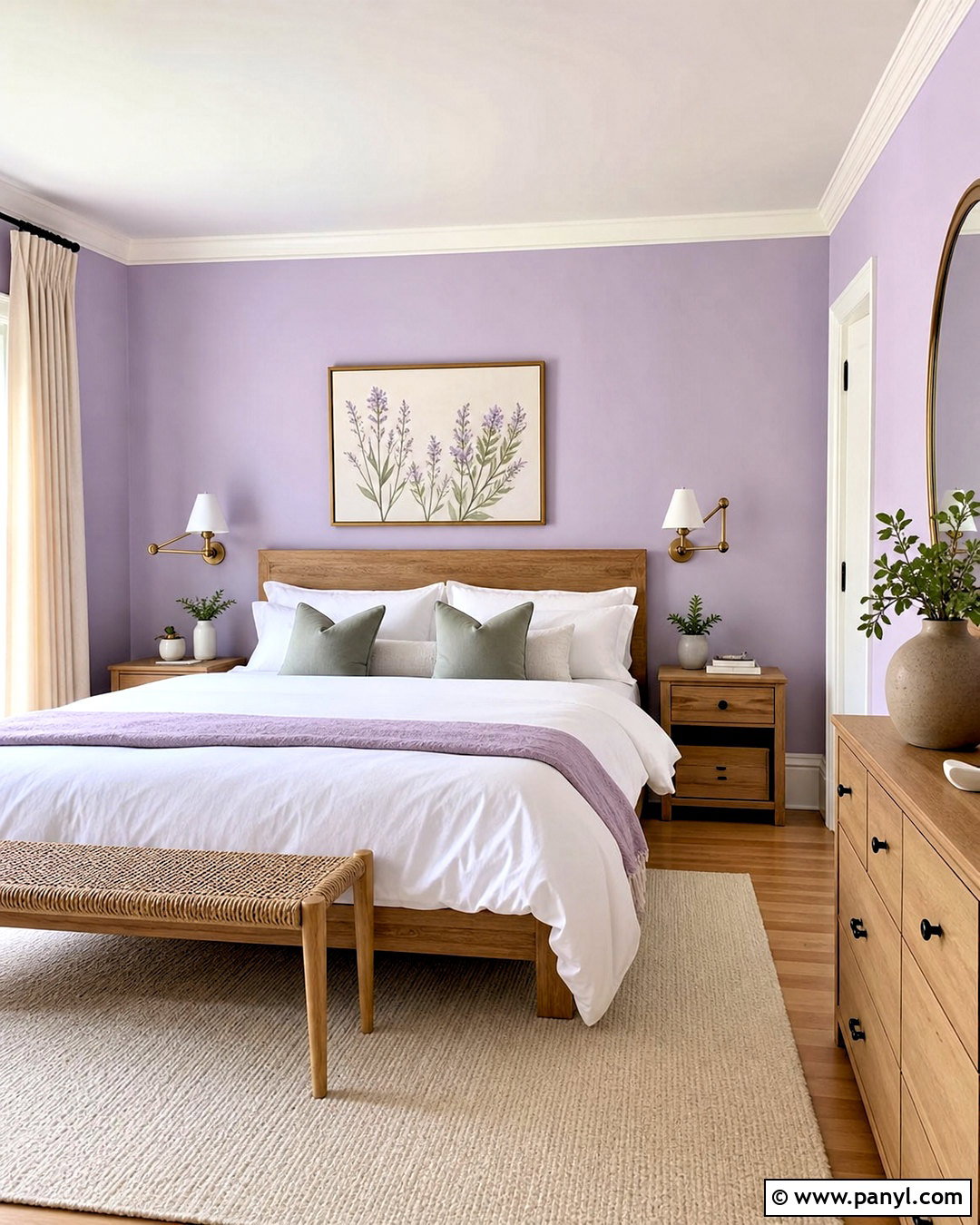Soft Lavender Purple Bedroom - 20 purple room design ideas