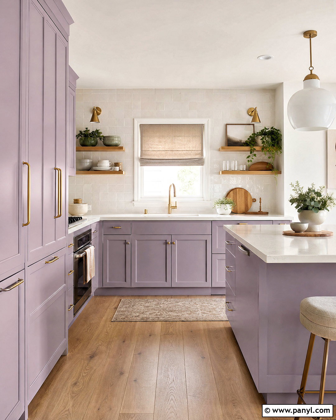 Soft Lavender Small Kitchen - 20 small kitchen color ideas