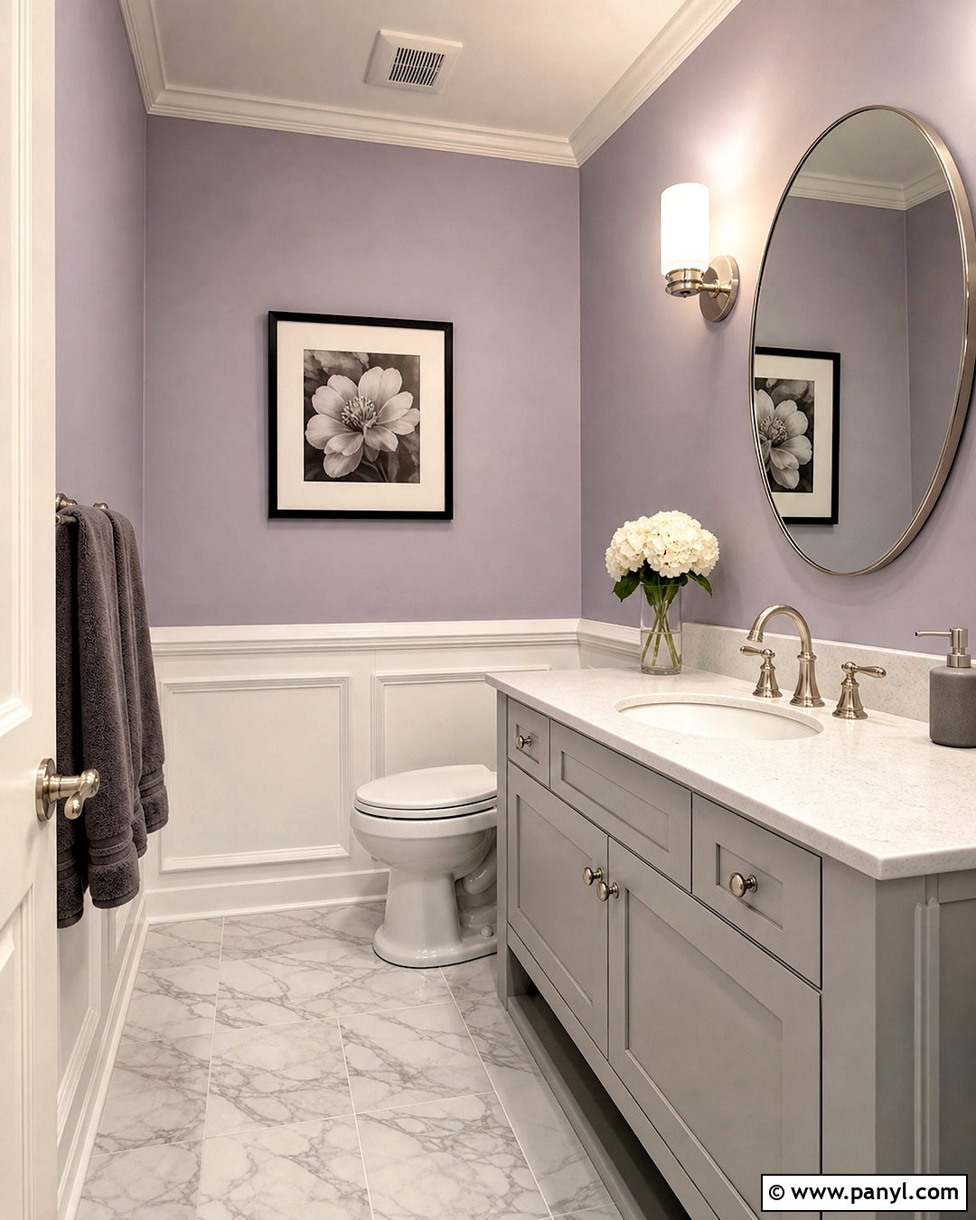 Soft Lavender Toilet Paint - 20 toilet paint ideas