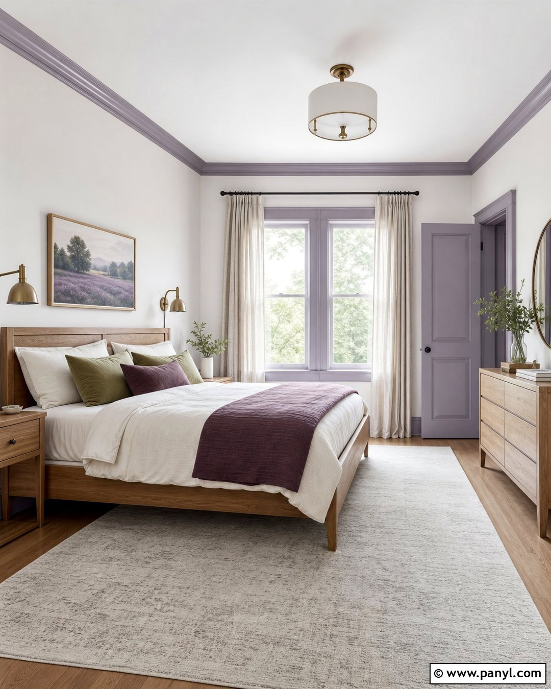 Soft Lavender Trim - 25 Trim Color For White Walls