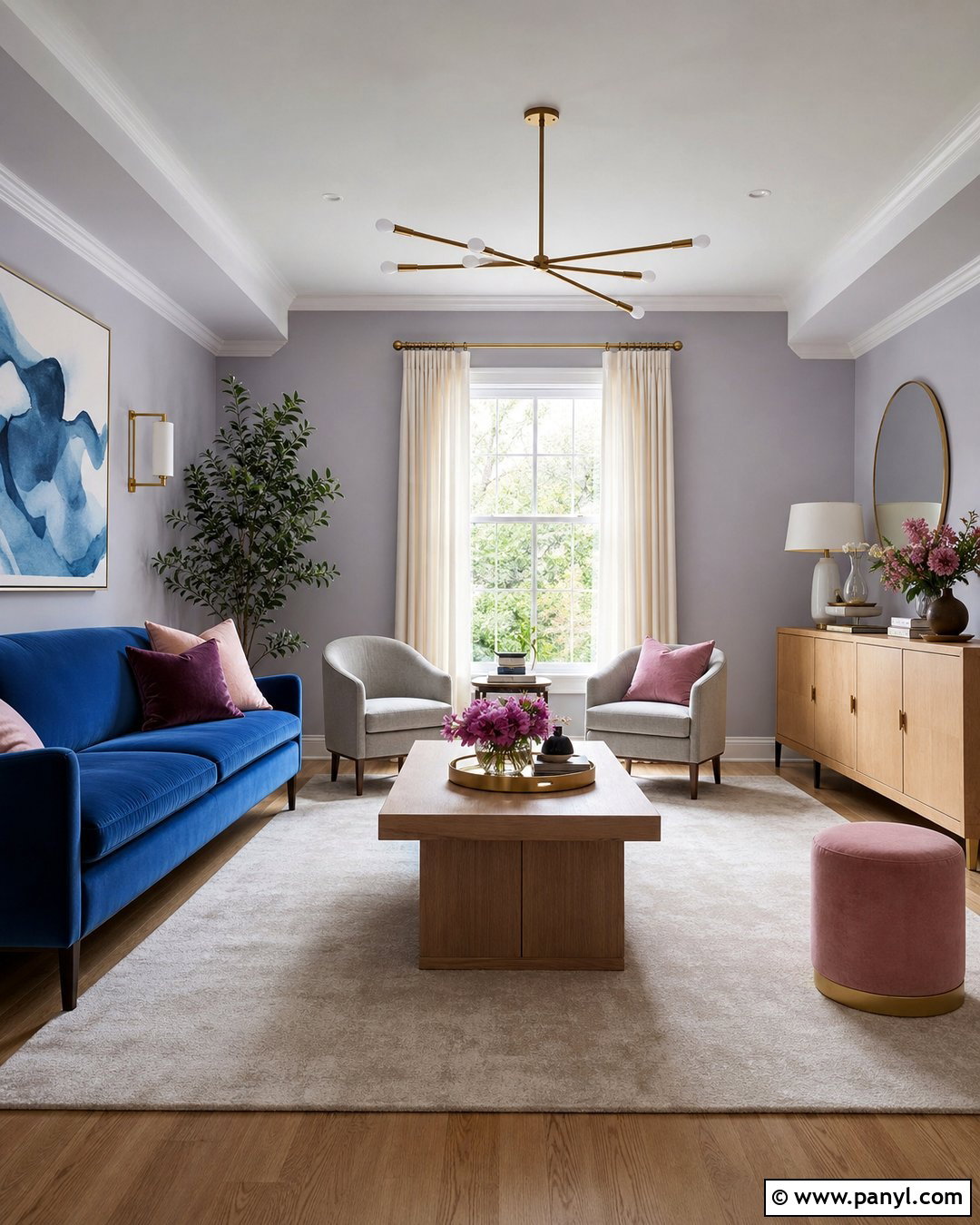 Soft Lavender Wall Color - 20 Best Wall Color For Blue Couch Ideas