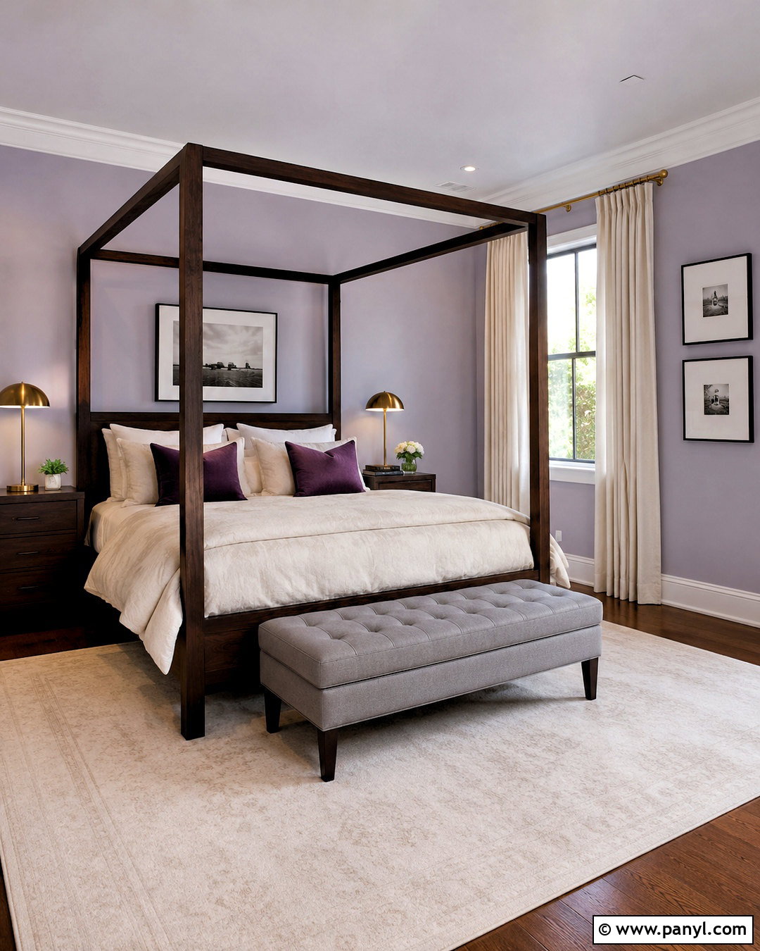 Soft Lavender Walls With Dark Wood - 20 Wall Colors To Match Dark Wood Ideas