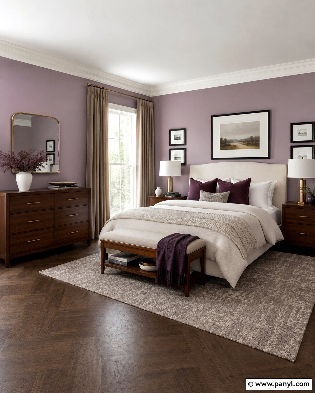 Soft Lavender Walls With Walnut Furniture - 20 Best Wall Color For Walnut Furniture Ideas