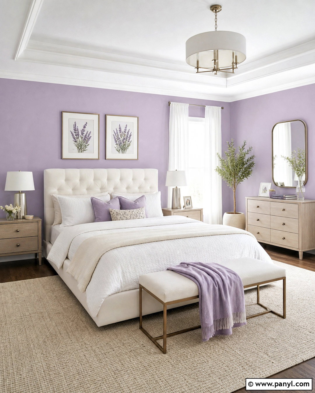 Soft Lavender Walls With White - 20 lavender bedroom walls