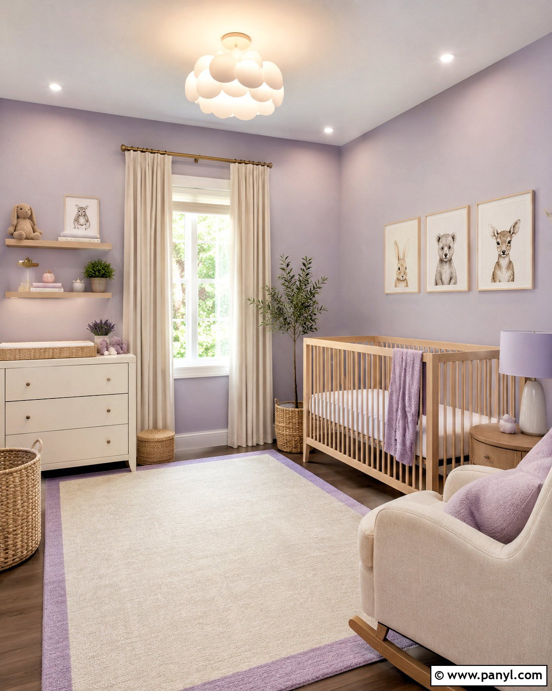 Soft Lilac Nursery - 20 pastel room colors