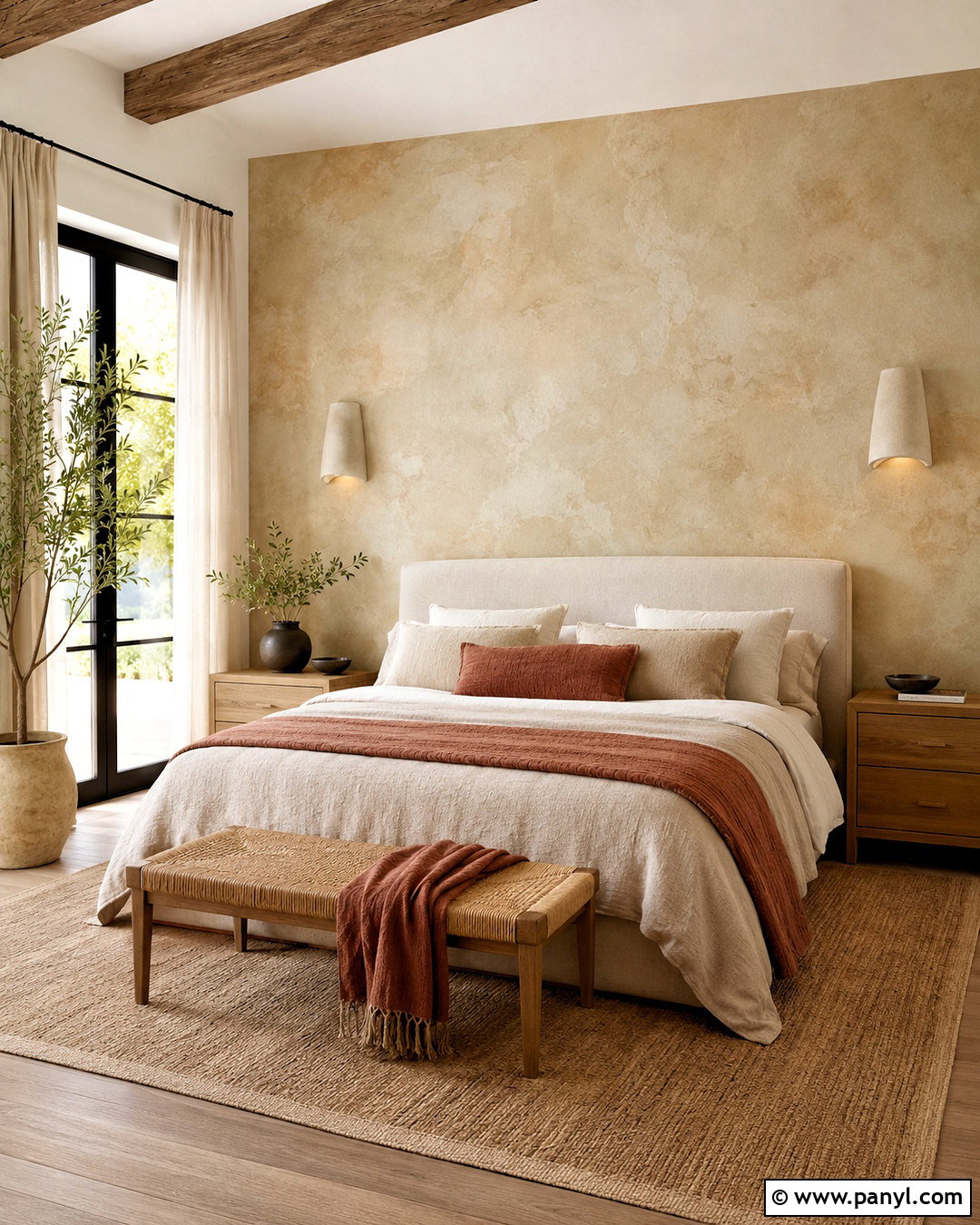 Soft Limewash Accent Wall - 20 modern accent wall ideas