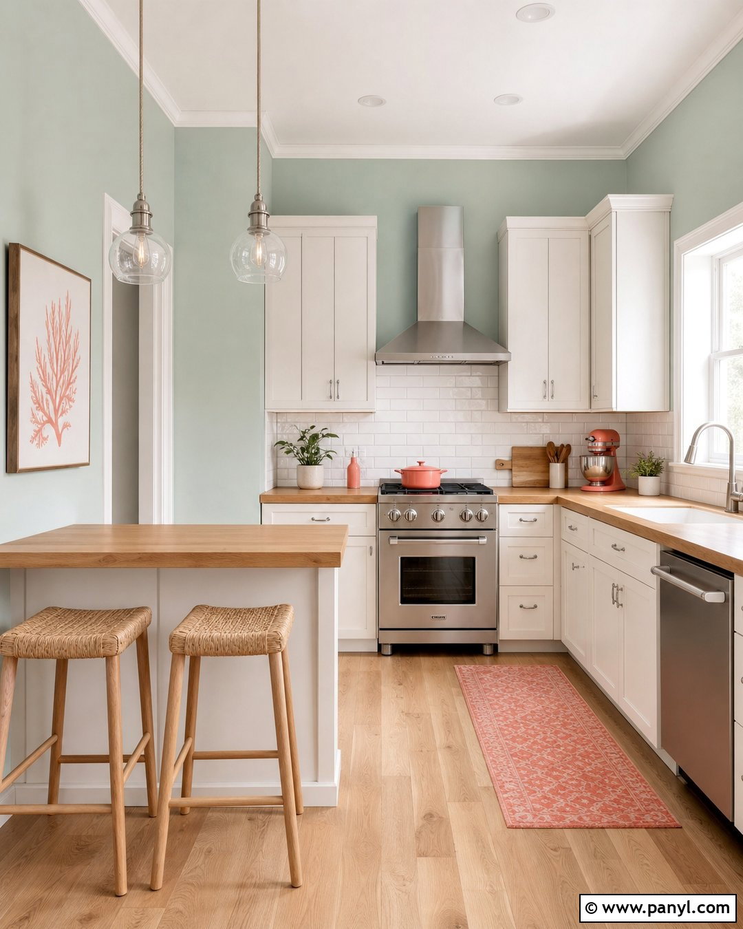 Soft Mint Kitchen Walls - 35 kitchen wall colours