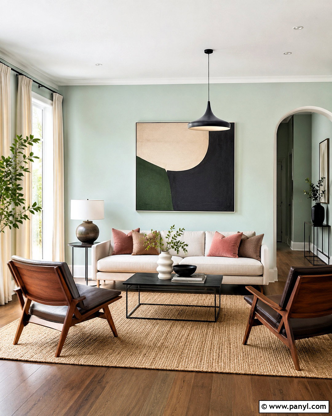 Soft Mint Living Room Walls - 20 light wall colors for living room ideas