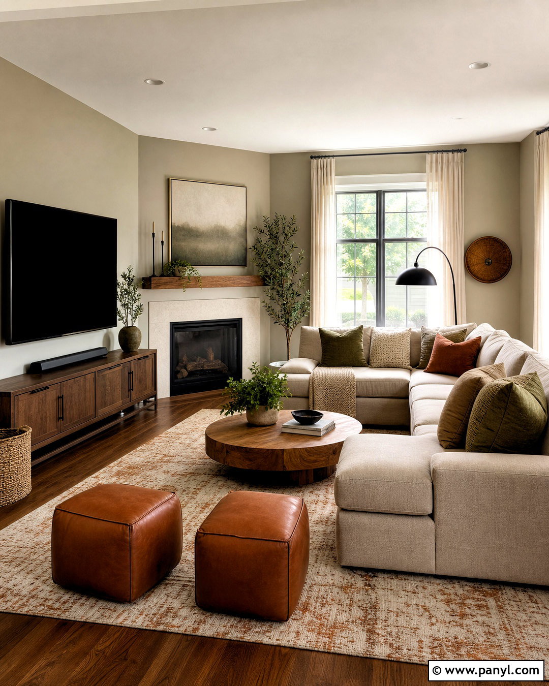 Soft Olive Green Family Room - 20 soft green paint color ideas