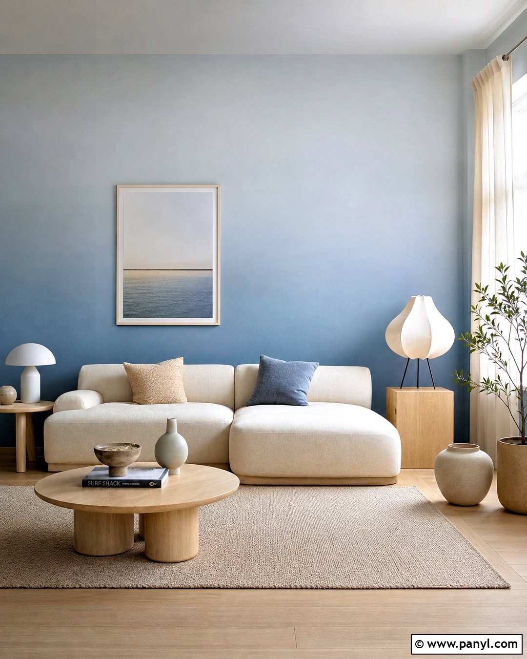 Soft Ombre Living Room Walls - 20 home wall painting ideas living rooms