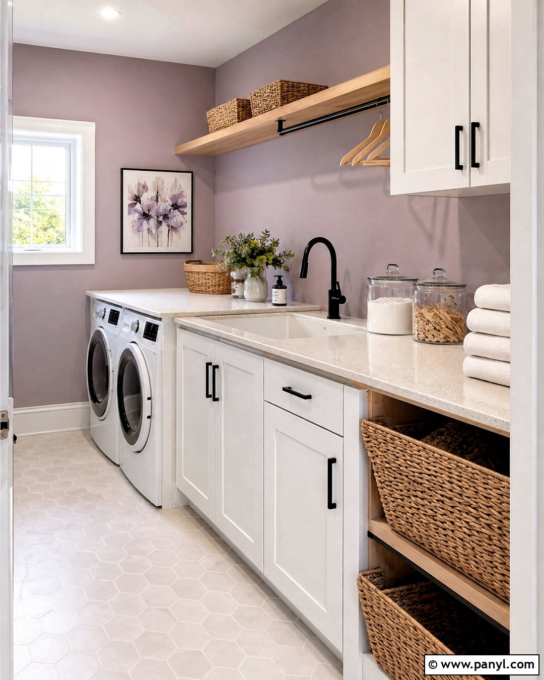 Soft Orchid Laundry Room Walls - 20 neutral purple wall paint ideas