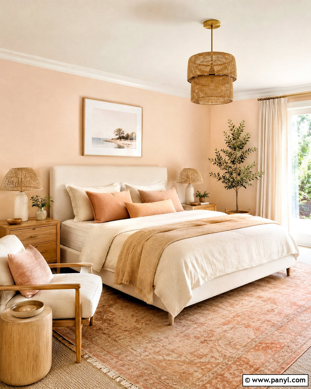 Soft Peach And Warm White Bedroom Palette - 20 cozy bedroom color palette ideas