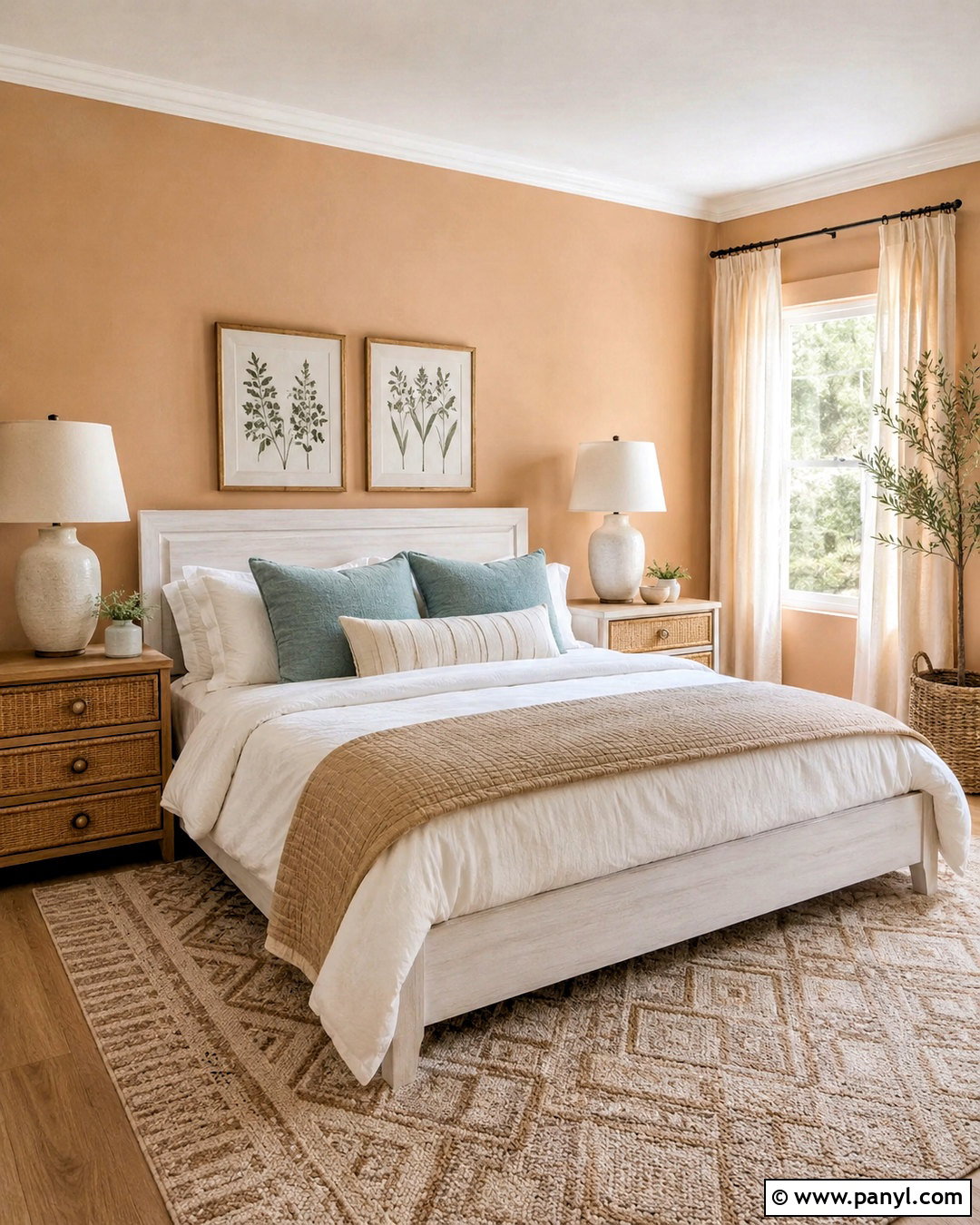 Soft Peach Bedroom Walls - 20 color for bedroom walls