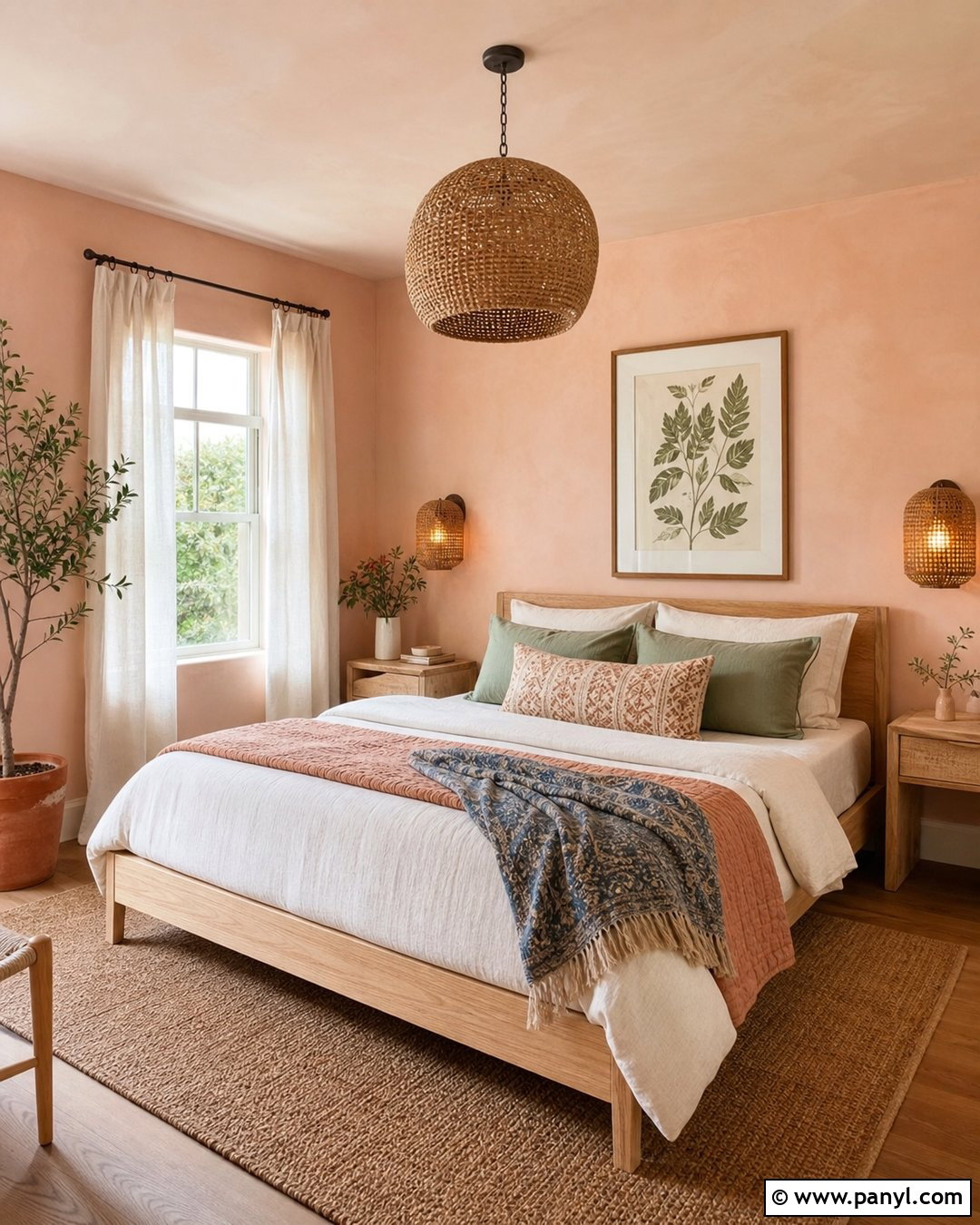 Soft Peach Boho Walls - 30 Boho Wall Colors