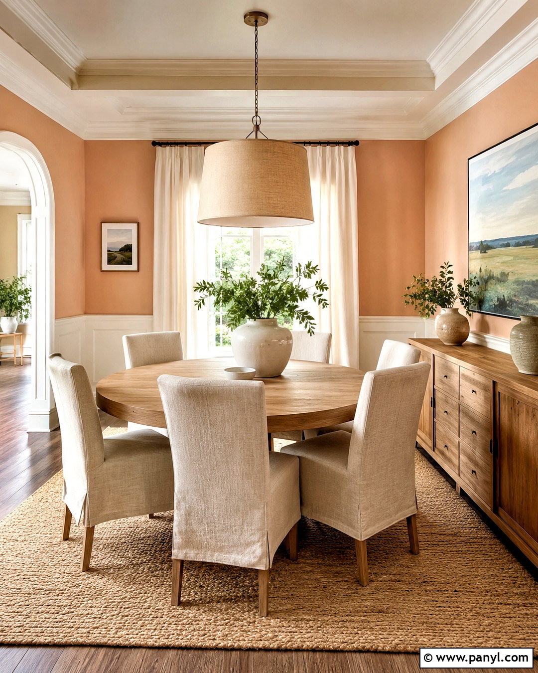 Soft Peach Dining Room - 20 peach dining room ideas