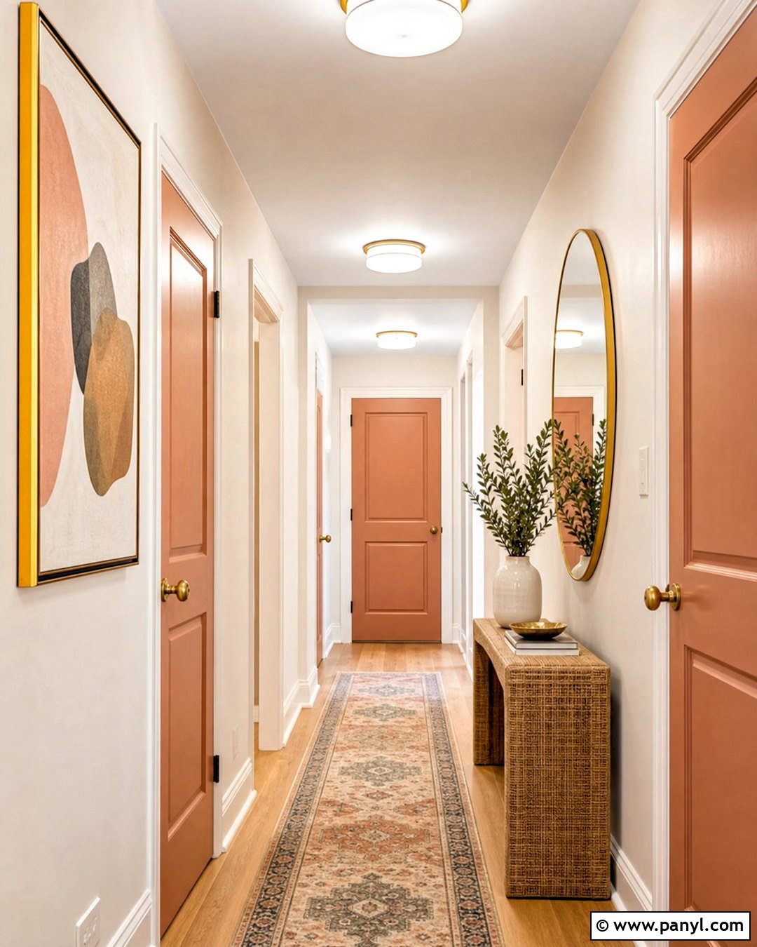 Soft Peach Hallway Doors - 20 hallway door colors