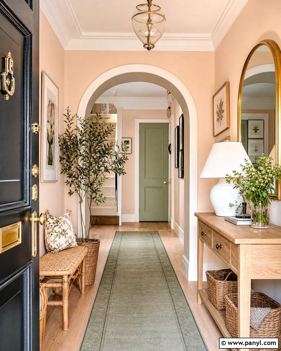 Soft Peach Hallway - 20 hallway colour schemes