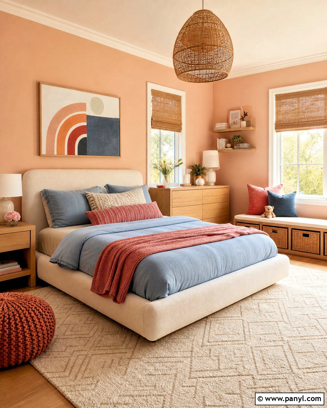 Soft Peach Kids Room - 20 kids room wall color ideas