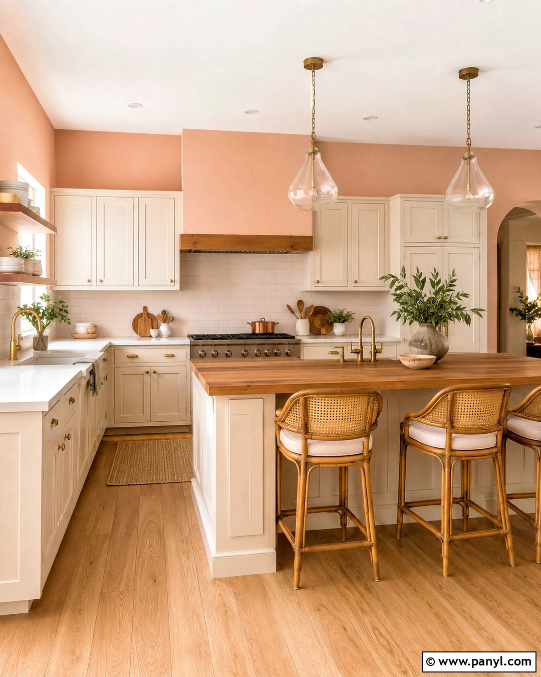 Soft Peach Kitchen Walls - 40 Kitchen Wall Colors With White Cabinets
