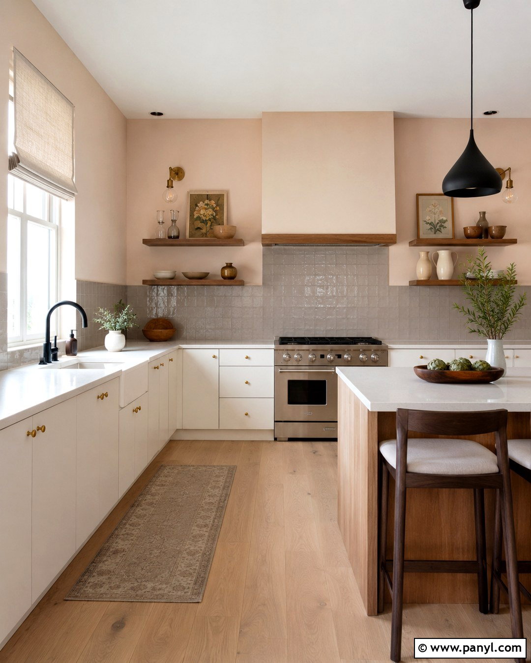 Soft Peach Kitchen Walls - 20 Bright Kitchen Wall Colors